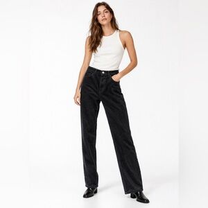 & Other Stories Black Corduroy Pants Size 6